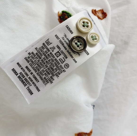 Ted Baker London Monkie Monkey Embroidery Short Sleeve Shirt Palms Bananas L - Picture 7 of 13